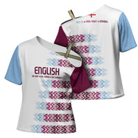English European Football Cross Shoulder Shirt Sublimation Blue Maroon Stripes Effect
