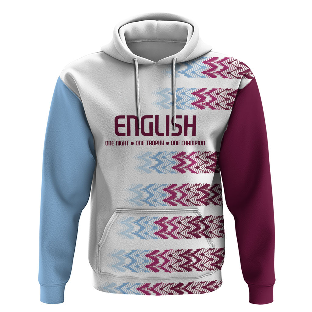 English European Football Hoodie Sublimation Blue Maroon Stripes Effect