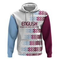 English European Football Hoodie Sublimation Blue Maroon Stripes Effect