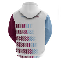 English European Football Hoodie Sublimation Blue Maroon Stripes Effect
