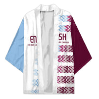 English European Football Kimono Sublimation Blue Maroon Stripes Effect
