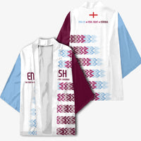 English European Football Kimono Sublimation Blue Maroon Stripes Effect