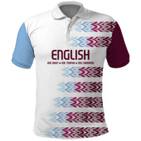 English European Football Polo Shirt Sublimation Blue Maroon Stripes Effect