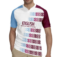 English European Football Rugby Jersey Sublimation Blue Maroon Stripes Effect
