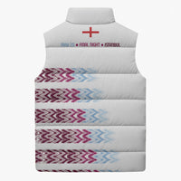 English European Football Sleeveless Puffer Jacket Sublimation Blue Maroon Stripes Effect