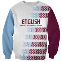 English European Football Sweatshirt Sublimation Blue Maroon Stripes Effect