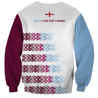 English European Football Sweatshirt Sublimation Blue Maroon Stripes Effect