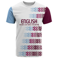 English European Football T Shirt Sublimation Blue Maroon Stripes Effect