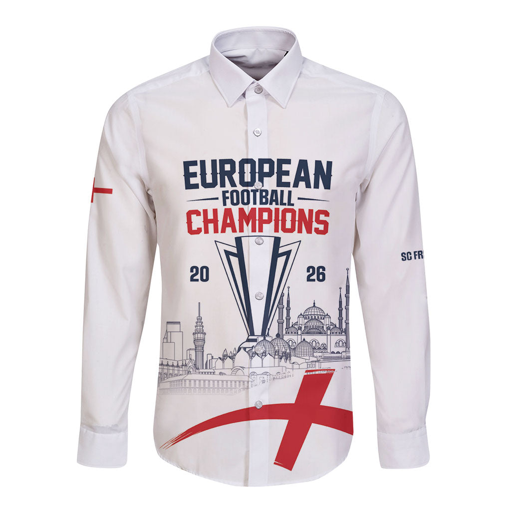 English European Football Champions Long Sleeve Button Shirt May 20 Final Night Istanbul