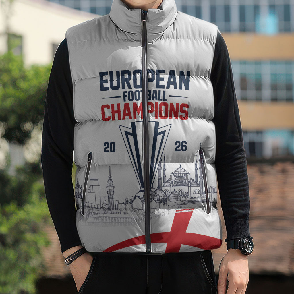 English European Football Champions Sleeveless Puffer Jacket May 20 Final Night Istanbul