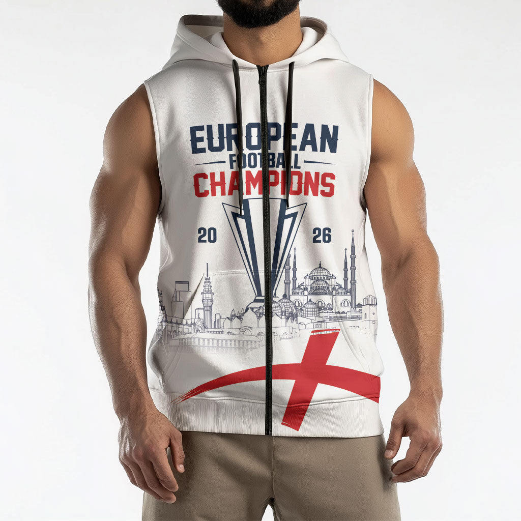 English European Football Champions Sleeveless Zip Hoodie May 20 Final Night Istanbul