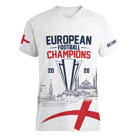 English European Football Champions Women V-Neck T-Shirt May 20 Final Night Istanbul