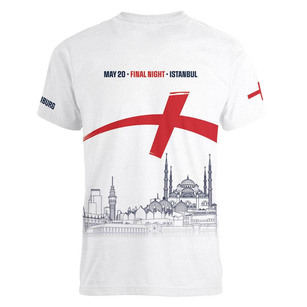 English European Football Champions Women V-Neck T-Shirt May 20 Final Night Istanbul