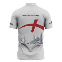 English European Football Champions Zipper Polo Shirt May 20 Final Night Istanbul
