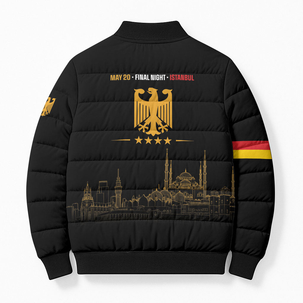 German European Football Champions Bomber Puffer Jacket May 20 Final Night Istanbul