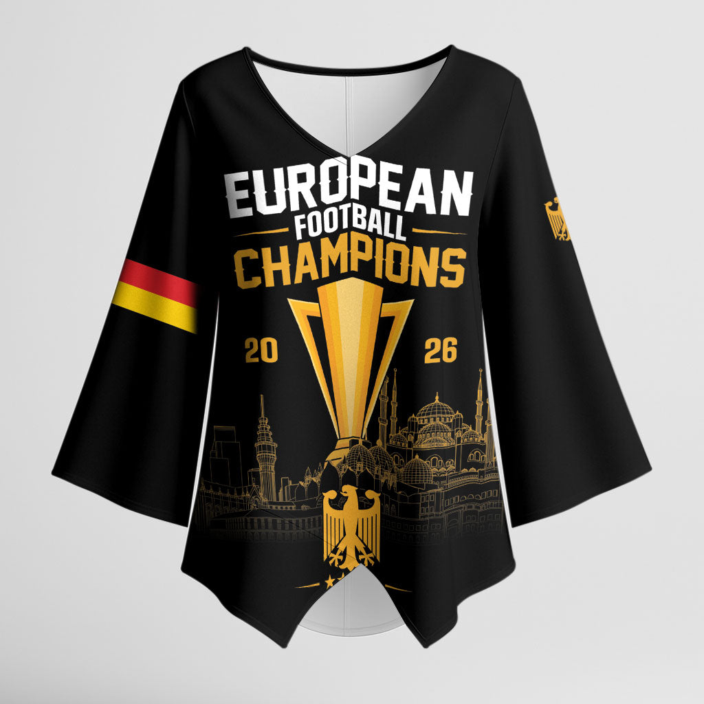 German European Football Champions Kimono Sleeve Blouse May 20 Final Night Istanbul