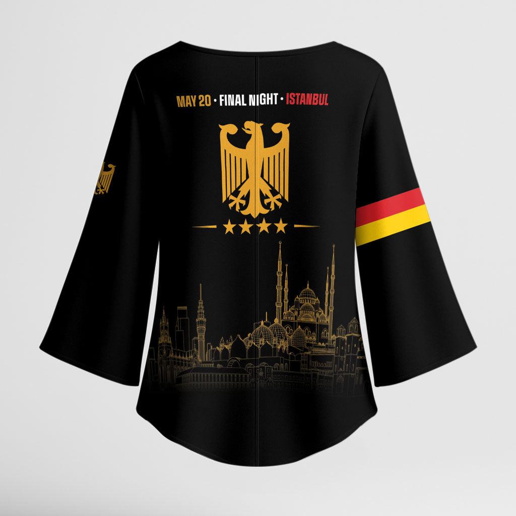German European Football Champions Kimono Sleeve Blouse May 20 Final Night Istanbul