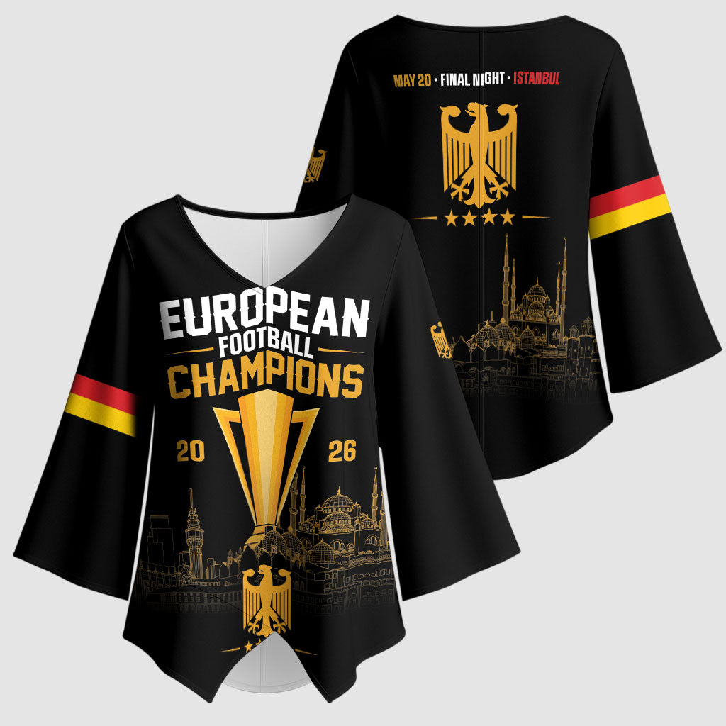 German European Football Champions Kimono Sleeve Blouse May 20 Final Night Istanbul