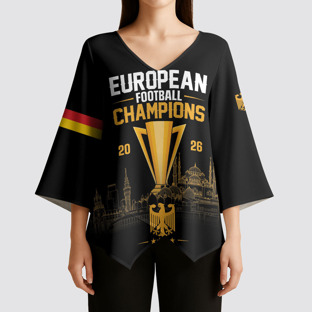 German European Football Champions Kimono Sleeve Blouse May 20 Final Night Istanbul