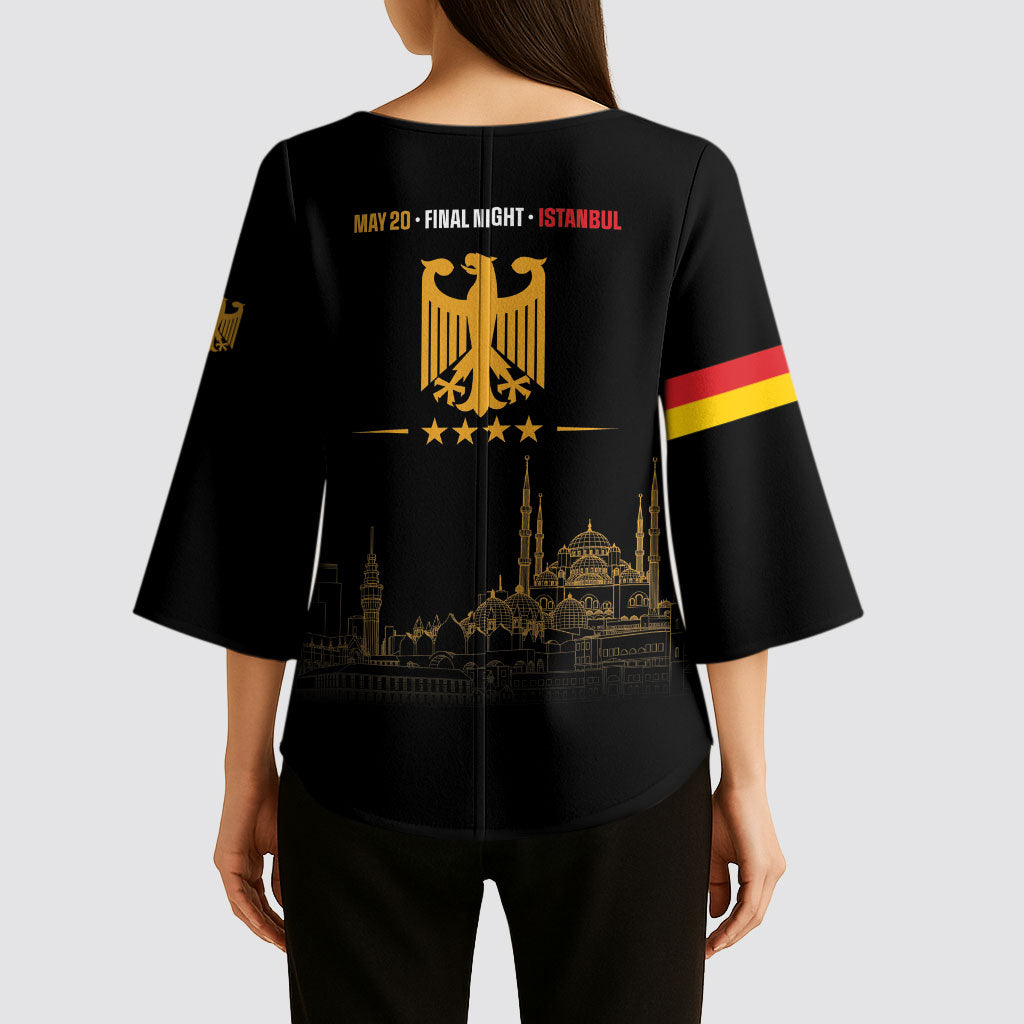 German European Football Champions Kimono Sleeve Blouse May 20 Final Night Istanbul