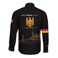 German European Football Champions Long Sleeve Button Shirt May 20 Final Night Istanbul