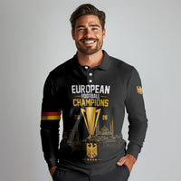 German European Football Champions Long Sleeve Polo Shirt May 20 Final Night Istanbul
