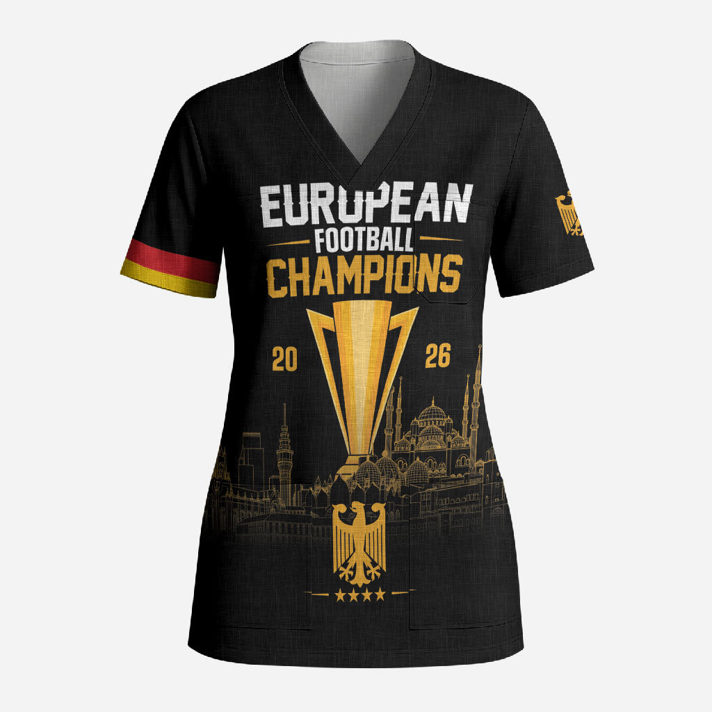 German European Football Champions Scrub Top May 20 Final Night Istanbul