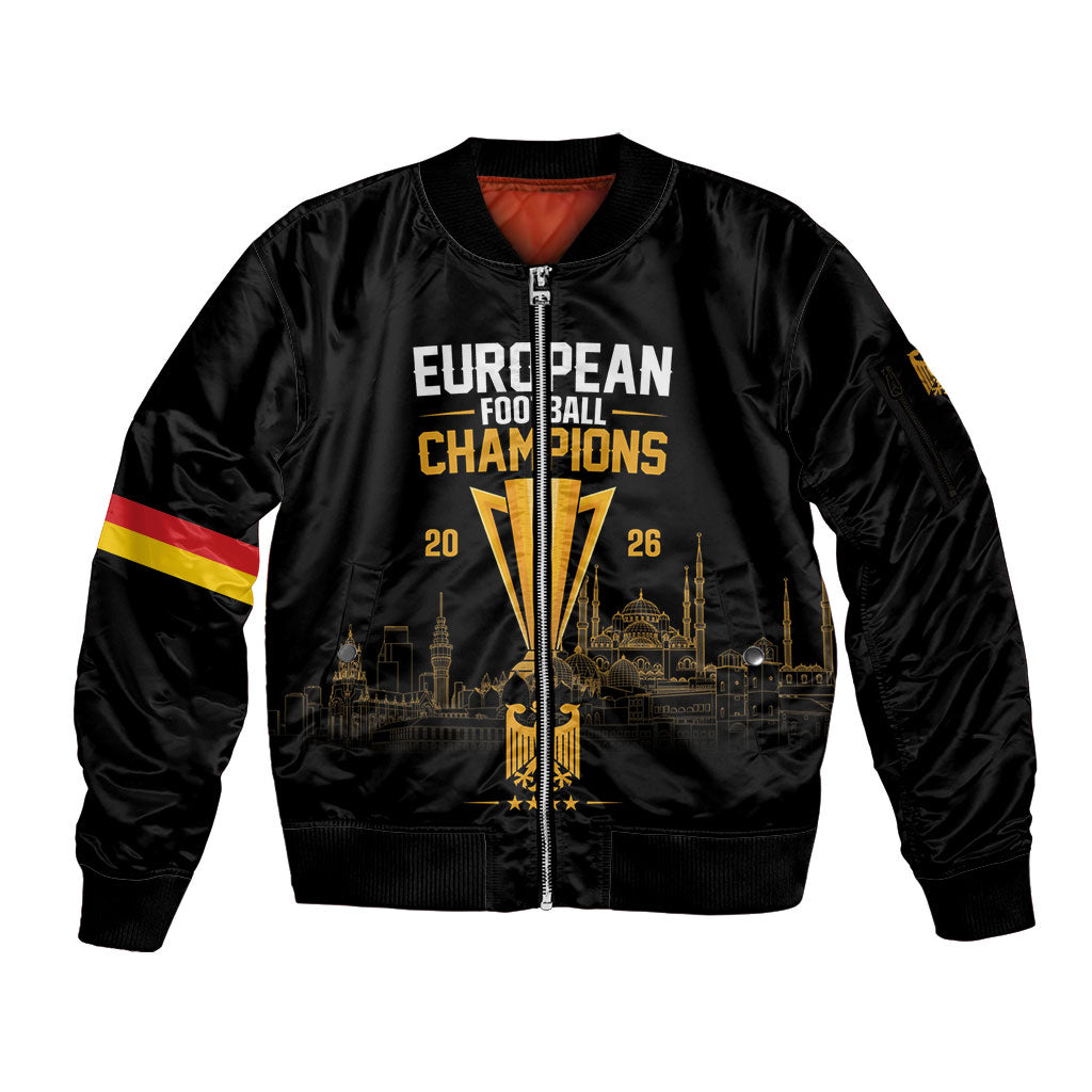 German European Football Champions Sleeve Zip Bomber Jacket May 20 Final Night Istanbul