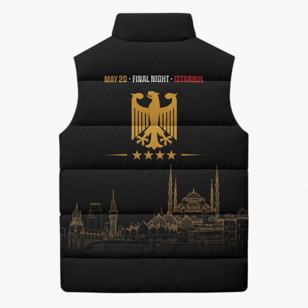 German European Football Champions Sleeveless Puffer Jacket May 20 Final Night Istanbul
