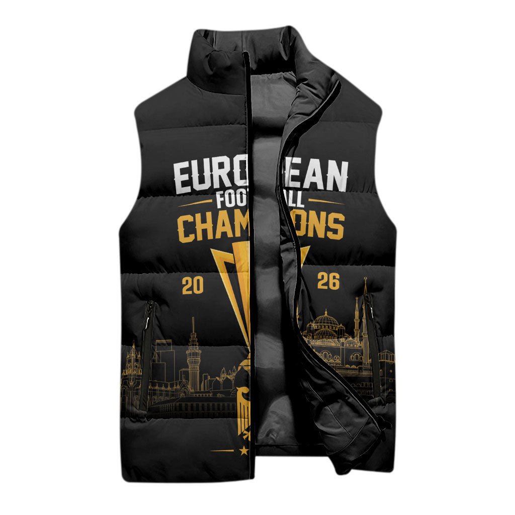 German European Football Champions Sleeveless Puffer Jacket May 20 Final Night Istanbul