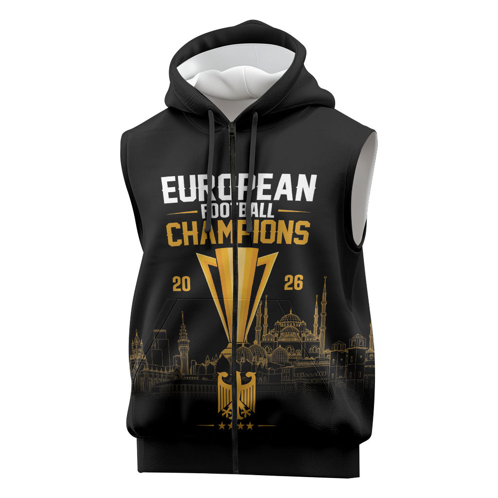 German European Football Champions Sleeveless Zip Hoodie May 20 Final Night Istanbul