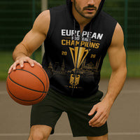 German European Football Champions Sleeveless Zip Hoodie May 20 Final Night Istanbul