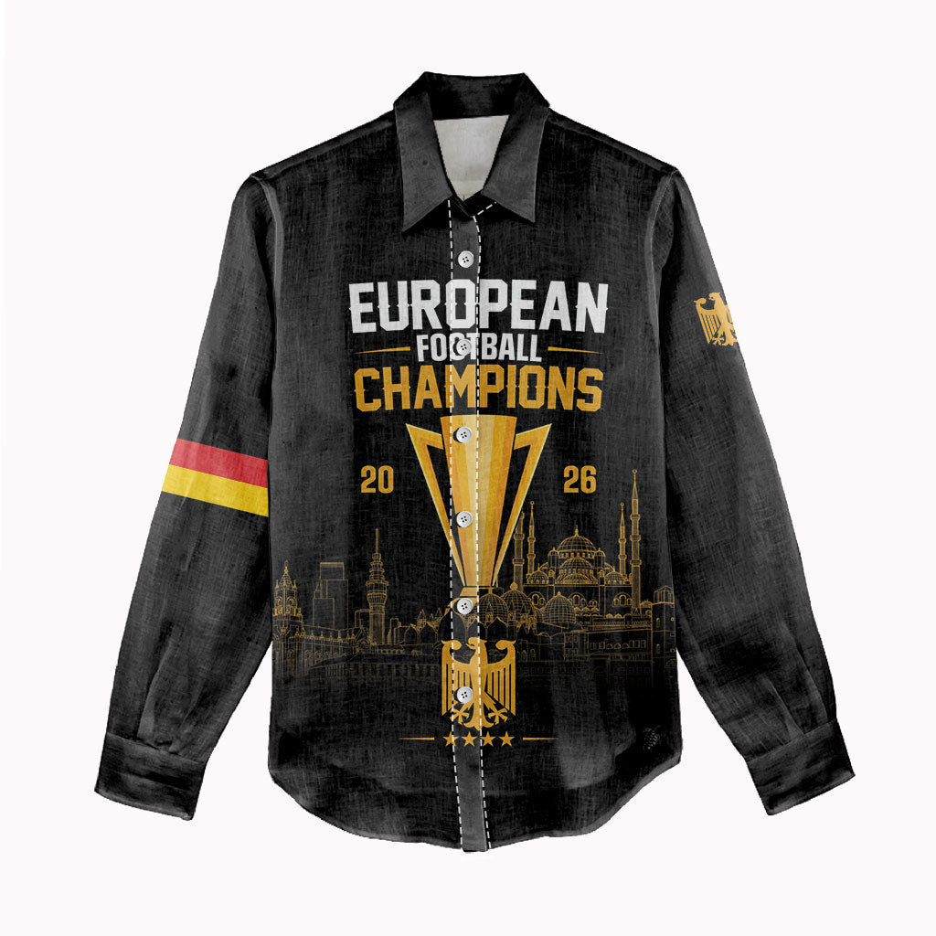 German European Football Champions Women Casual Shirt May 20 Final Night Istanbul