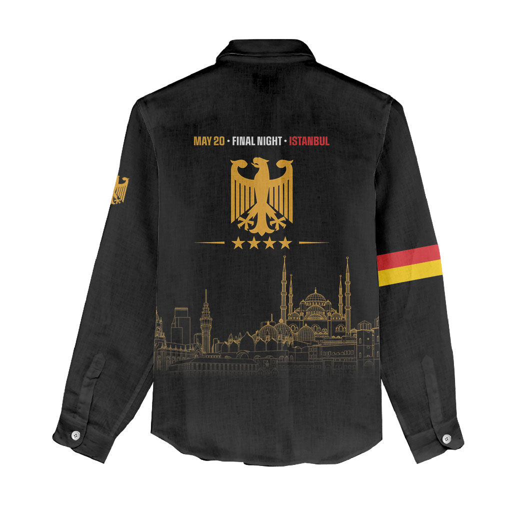 German European Football Champions Women Casual Shirt May 20 Final Night Istanbul