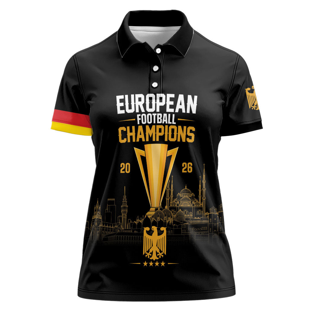 German European Football Champions Women Polo Shirt May 20 Final Night Istanbul