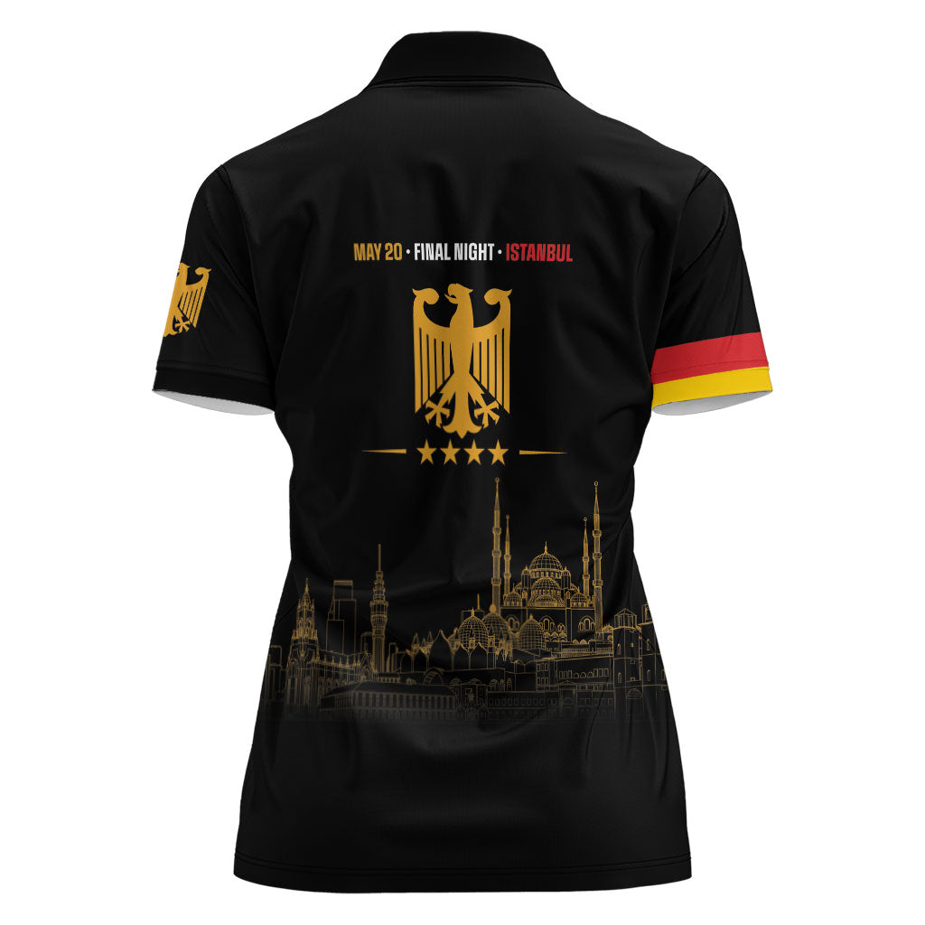 German European Football Champions Women Polo Shirt May 20 Final Night Istanbul