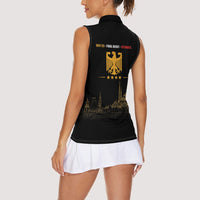 German European Football Champions Women Sleeveless Polo Shirt May 20 Final Night Istanbul