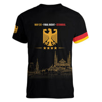 German European Football Champions Women V-Neck T-Shirt May 20 Final Night Istanbul