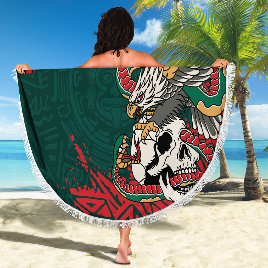 El Tri Mexico World Football 2026 Beach Blanket Mexican Pride Of Aztecs