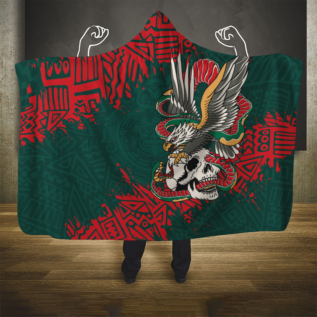 El Tri Mexico World Football 2026 Hooded Blanket Mexican Pride Of Aztecs