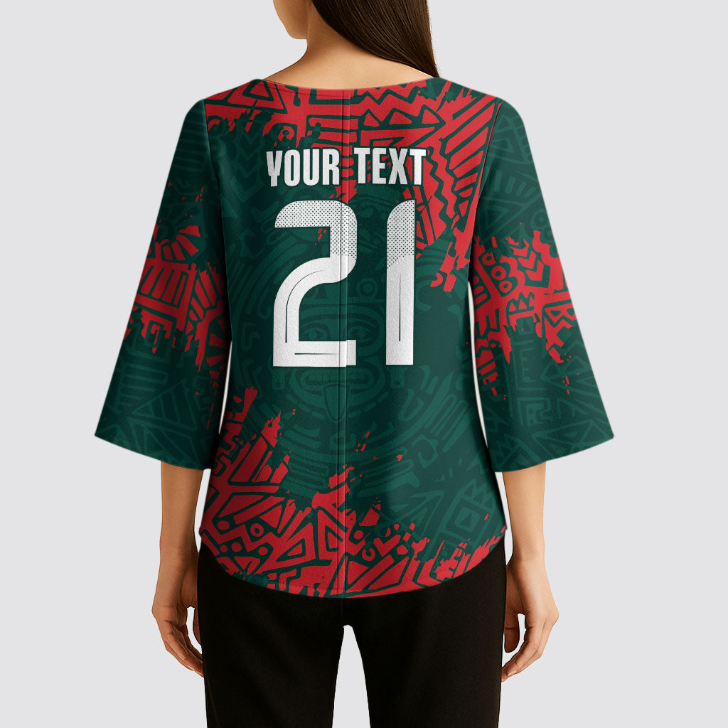 El Tri Mexico World Football 2026 Custom Kimono Sleeve Blouse Mexican Pride Of Aztecs