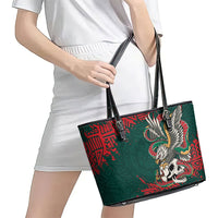 El Tri Mexico World Football 2026 Leather Tote Bag Mexican Pride Of Aztecs