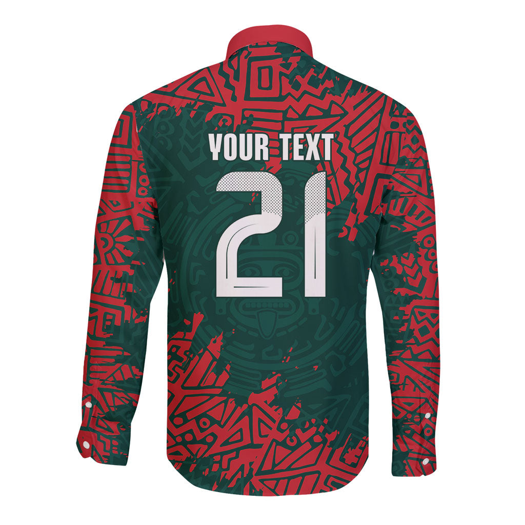 El Tri Mexico World Football 2026 Custom Long Sleeve Button Shirt Mexican Pride Of Aztecs