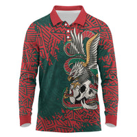 El Tri Mexico World Football 2026 Custom Long Sleeve Polo Shirt Mexican Pride Of Aztecs