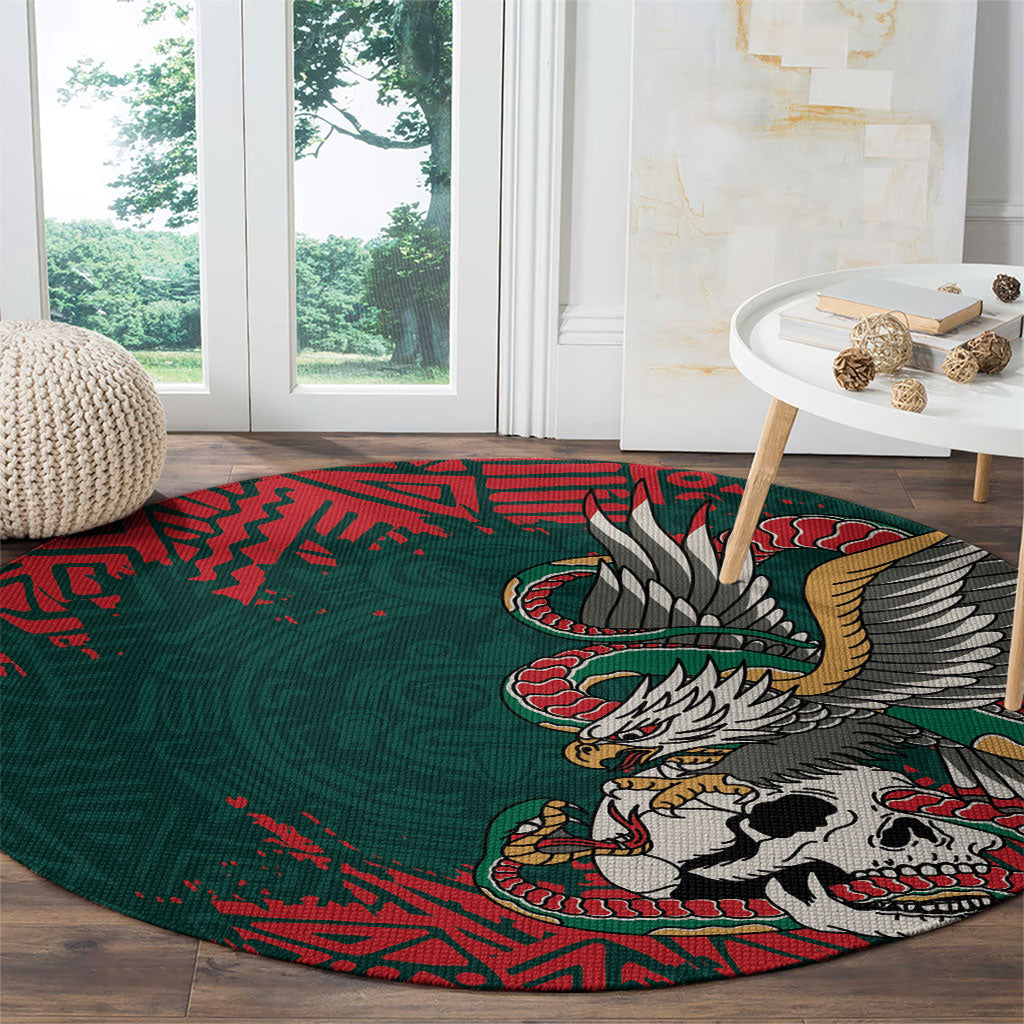 El Tri Mexico World Football 2026 Round Carpet Mexican Pride Of Aztecs