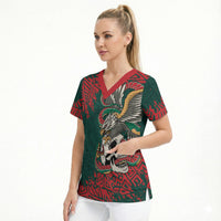 El Tri Mexico World Football 2026 Custom Scrub Top Mexican Pride Of Aztecs