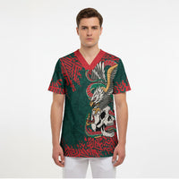 El Tri Mexico World Football 2026 Custom Scrub Top Mexican Pride Of Aztecs