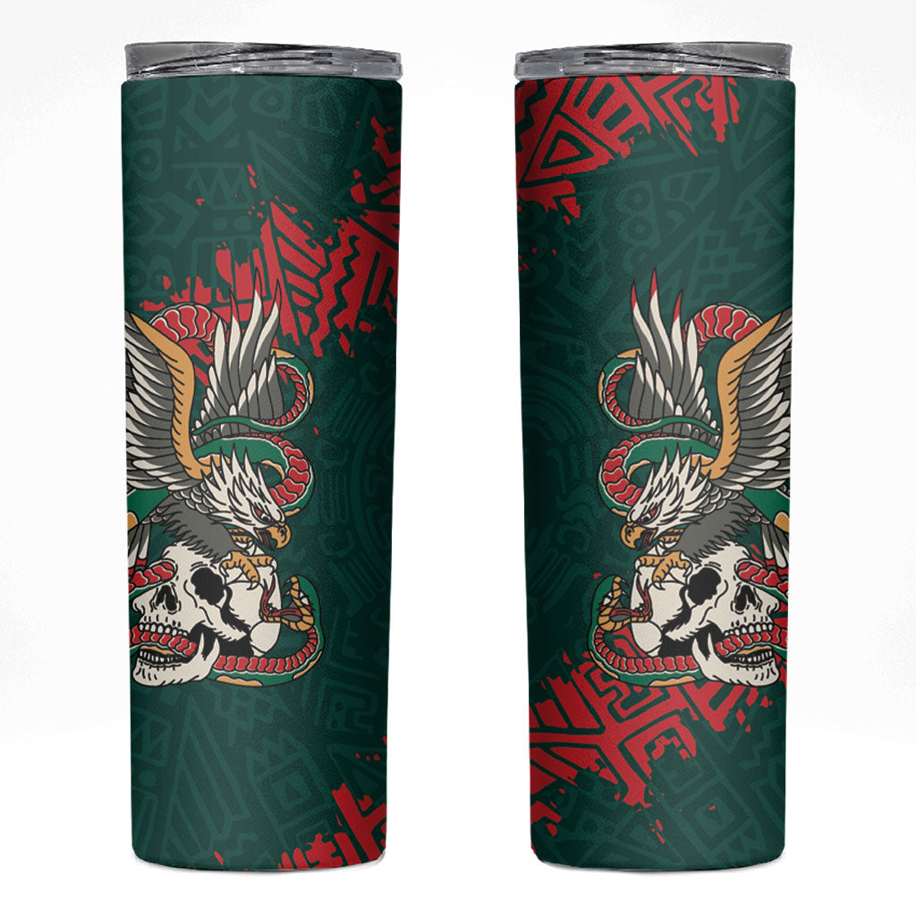 El Tri Mexico World Football 2026 Custom Skinny Tumbler Mexican Pride Of Aztecs