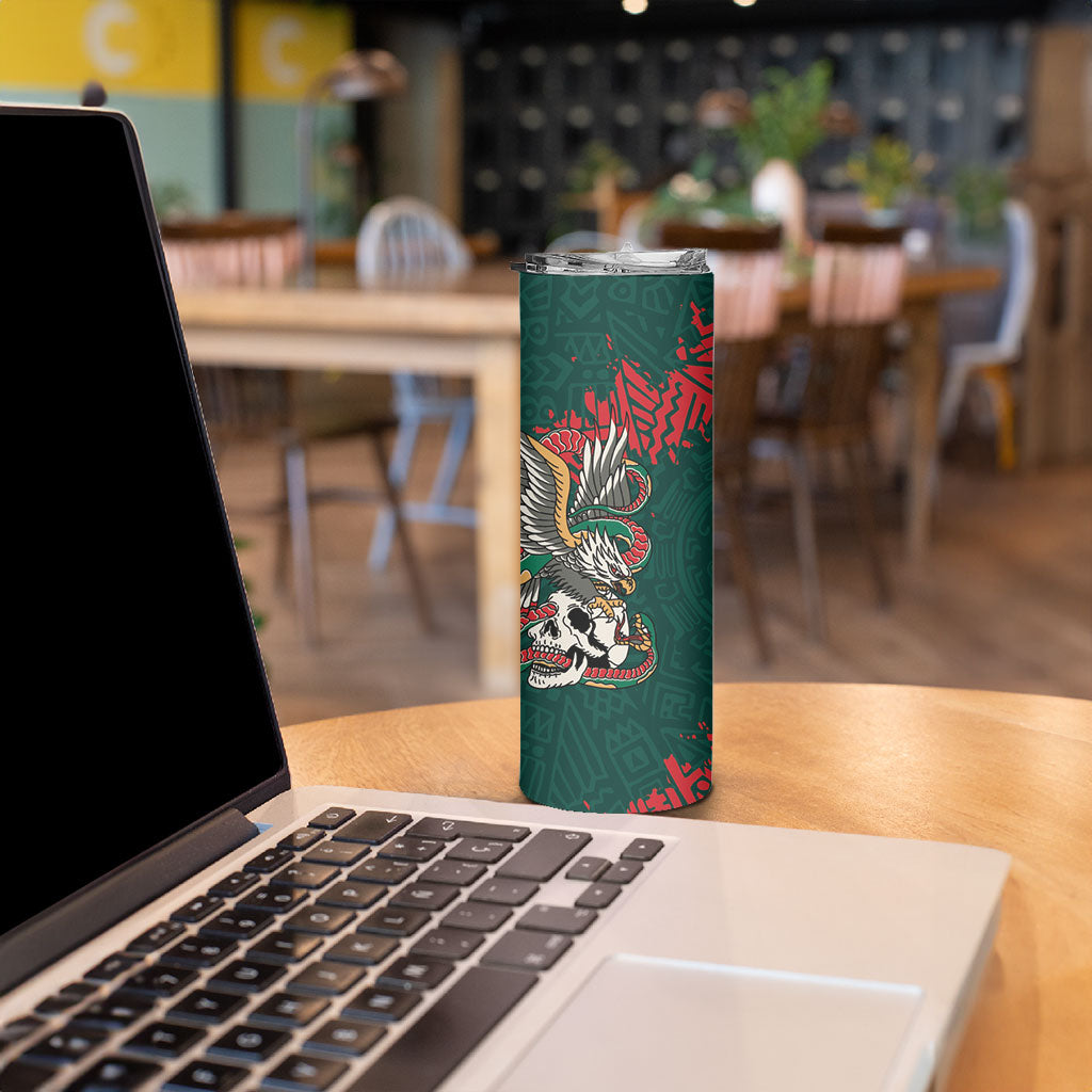 El Tri Mexico World Football 2026 Custom Skinny Tumbler Mexican Pride Of Aztecs