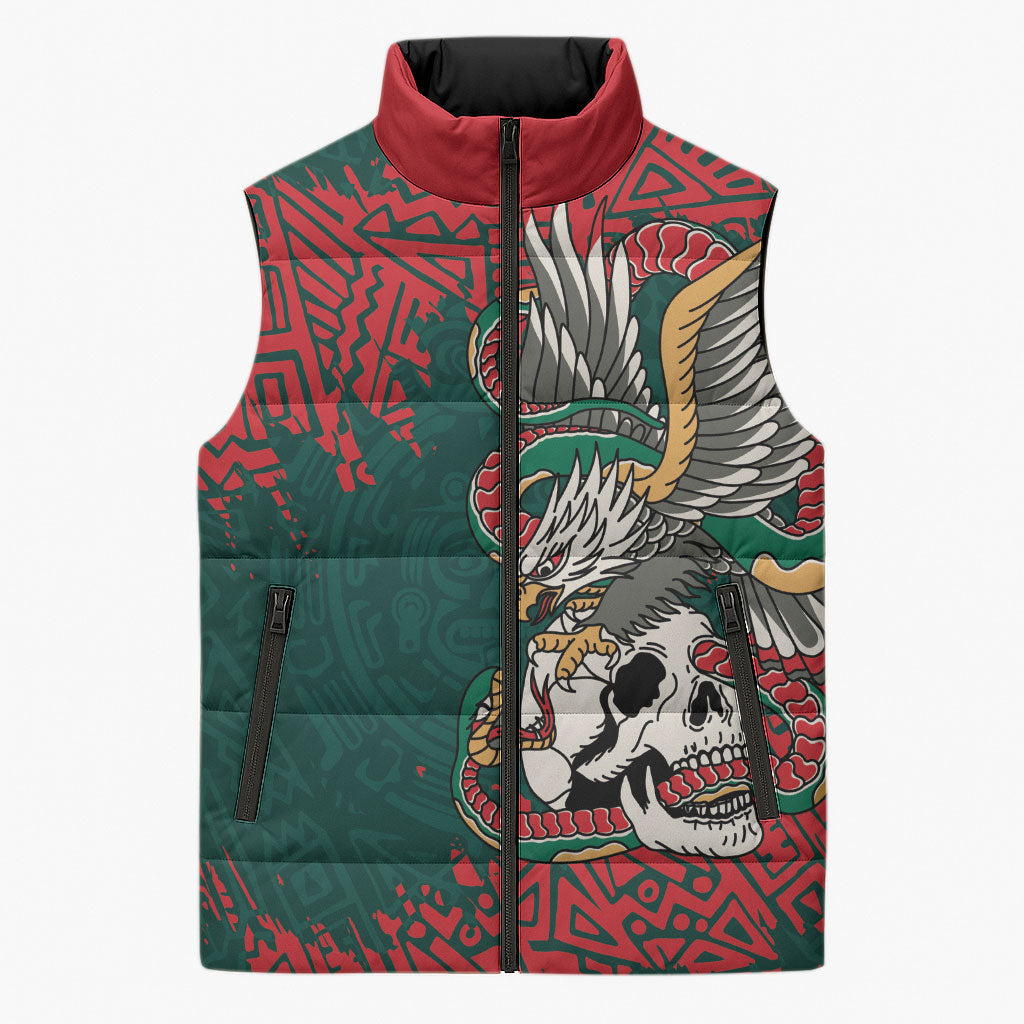 El Tri Mexico World Football 2026 Custom Sleeveless Puffer Jacket Mexican Pride Of Aztecs